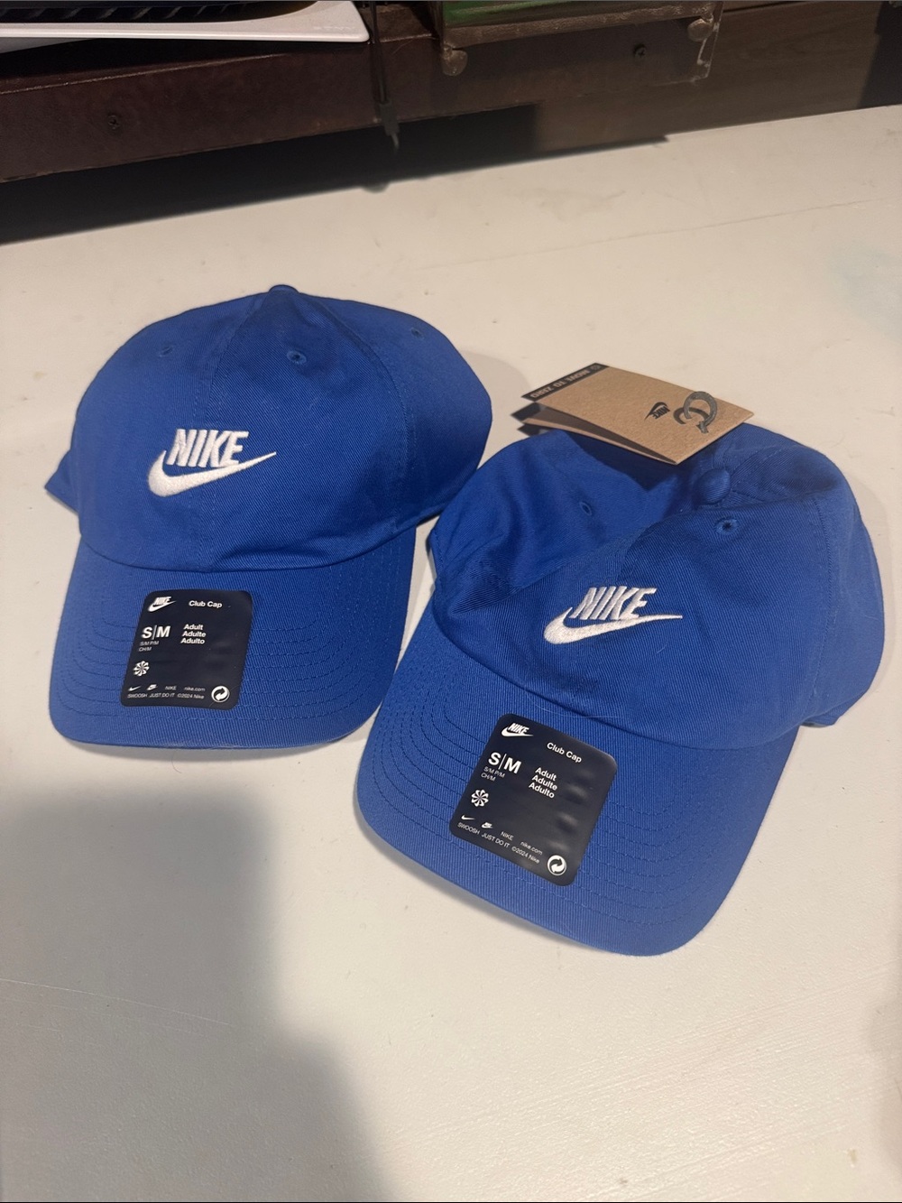 Nike Royal Blue Dad Hat with White Embroidered Swoosh (Unisex)